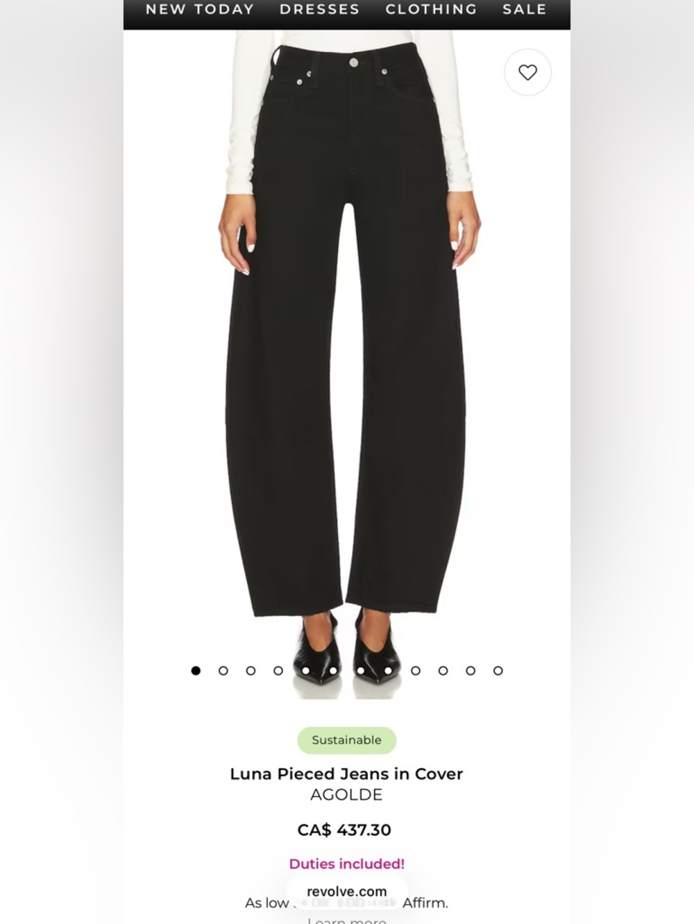 Agolde Luna High Rise Barrel Jeans - Picture 2 of 10